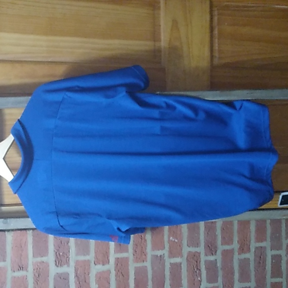Men's Adidas Kansas Jayhawks Football Polo Shirt - Picture 2 of 10